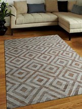 Glitzy Rugs UBSJ00028H3101A9 5 x 8 ft. Hand Woven Kilim Jute Eco-Friendly Orient - £129.99 GBP