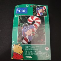 Eeyore Candy Cane Cross Stitch Ornament Kit Winnie The Pooh Leisure Arts Sealed - £10.11 GBP
