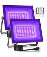 2Pack 80W UV Black Lights Flood Light IP66 Waterproof Plug Blacklight - $389.47 MXN 2Pack 80W UV Black Lights Flood Light IP66 Waterproof Plug Blacklight - $389.47 MXN