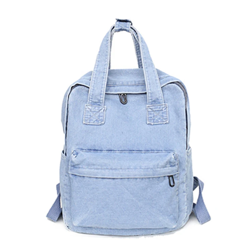 Denim School Bag Teenager Backpack Ladies High Capacity Women Backpa 2021 Travel - $65.13