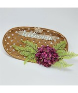 Farm Basket Wall Decor Welcome Sign Hydrangea Greenery Ready To Hang 18&quot;... - £31.69 GBP