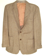 Vtg Blazer Indian Made By Sun 37 Tweed Coat Suit Jacket rockabilly weste... - £31.11 GBP