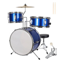 Kids Drum Set Eastar 3-Piece for Beginners, 14 inch Drum Kit Metallic Sk... - $103.55