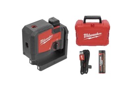 Milwaukee 3-Point Laser Level Green Dot USB Rechargeable (3510-21) - $100.11