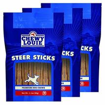 CHEWY LOUIE 5&quot; 10 Count 3pk Steer Sticks - 100% Beef Treat, No Artificial Preser - £39.49 GBP