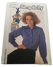 Simplicity Sewing Pattern 7231 Misses Western Shirt Top Casual 1980s UC 16 18 20 - £9.48 GBP