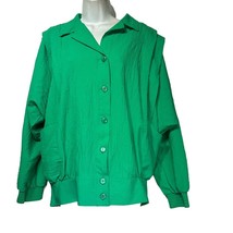 GW graff green womens vintage USA windbreaker jacket Size L - £17.49 GBP