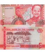 2006 Gambia 5 Dalasis Banknote Parrot &amp; Child Agriculture Scene Collecti... - $4.93 CAD