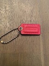 1.5&quot; Small COACH Red Fob Charm Keychain Hang Tag - £7.90 GBP