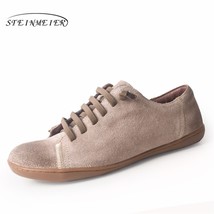 Women flat shoes genuine suede leather barefoot Casual Shoes woman Flats balerin - £92.39 GBP