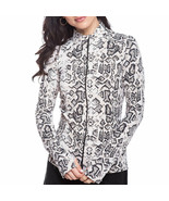 NWT Ladies IBKUL Iggy Natural &amp; Black Long Sleeve Full Zip Golf Jacket s... - $1,237.37 MXN