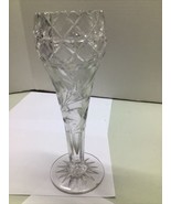 Antique American Brilliant Cut Glass Large.   10 InVase Diamond flowers ... - $1,693.51 MXN