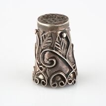 Vintage Mexico Sterling Silver Thimble with Delicate Filigree and Etching - $177.35