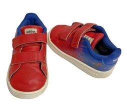 Adidas Marvel Spider Man Advantage EG7903 Red Blue Sneakers Infant Size 6K - £11.44 GBP