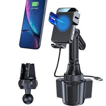 Wireless Car Charger, 15W/10W/7.5W Cup Holder Phone Mount, Auto Clamping Fast Ch - £54.34 GBP