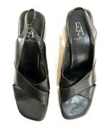 EA by Etienne Aigner Womens Black Criss Cross Leather Wedge Sandals Size... - £33.41 GBP