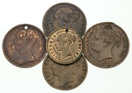 1837 , 61 , 62 Gran Bretaña Reina Victoria Cumberland Gato Token Lote De 5 - £62.50 GBP