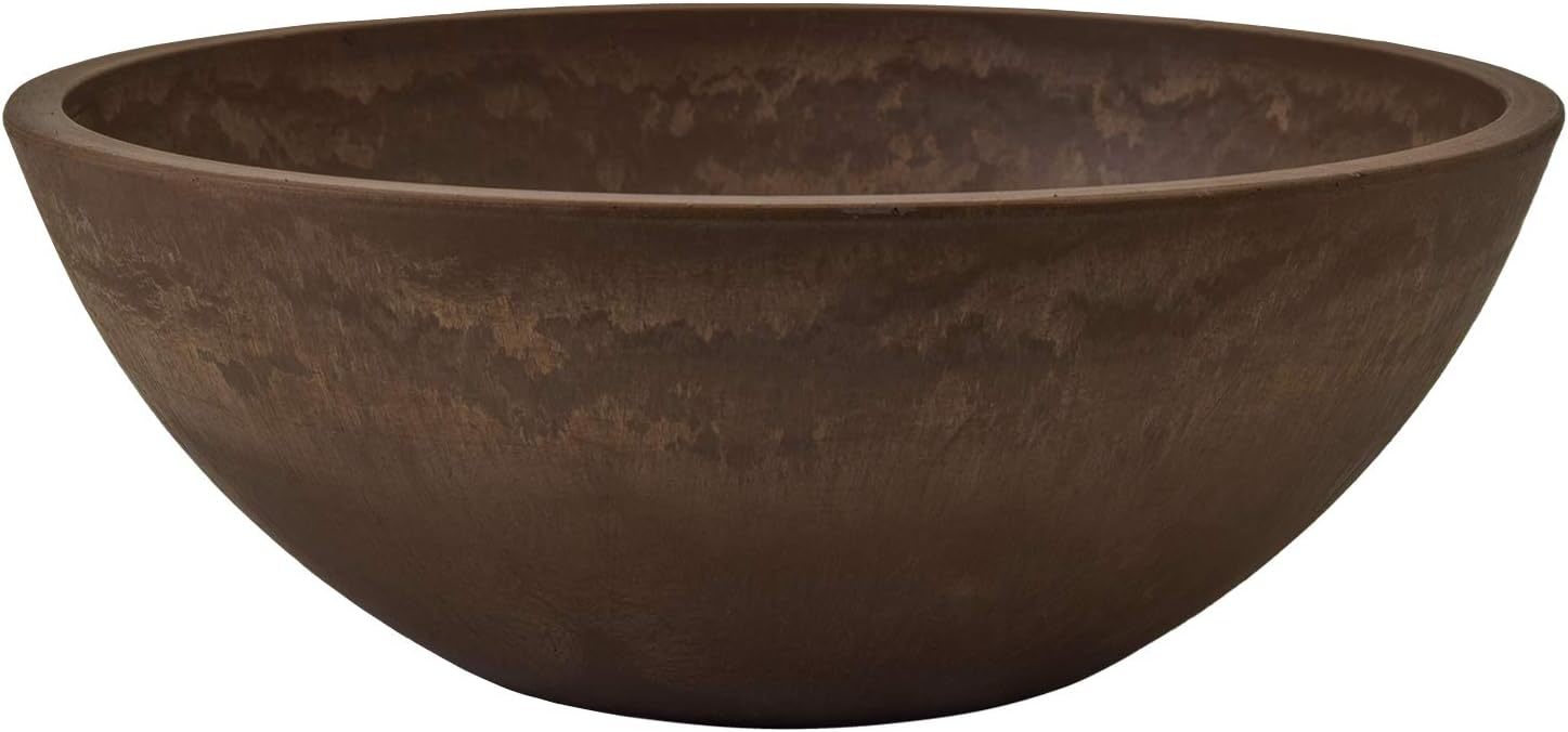 Psw Pot M25C Collection Shallow Garden Bowl Low Planter For, Inch, Choco... - $30.93