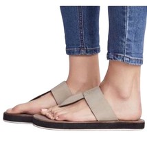 Free People Waterfront Thong Sandals Beige Taupe 40 - $35.63