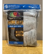 Fruit of the Loom Work Gear Heavy Duty Crew Socks 6-Pair - Grey 6-12 - N... - $41.66 CAD