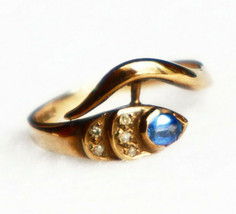Authenticity Guarantee 
18k Sapphire Diamond Ring Art Deco Marked CSC Si... - £420.53 GBP