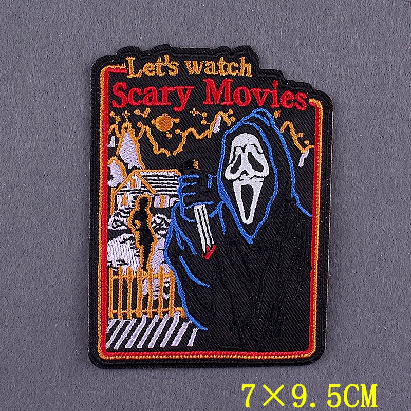 Sporting DIY Horror Badges On Backpack Punk Iron On Embroidered Patches For Clot - £23.51 GBP