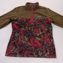 Columbia AL2906 Women’s Brown Multicolor 1/4 Button Pullover Fleece Sweatshirt M image 11