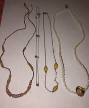 Lot Of 4 Vintage Beaded Tribal Native Style Necklaces - $4.87