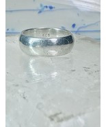Wedding ring Plain comfort pleasant feel weight band size 8 sterling sil... - $90.30 CAD