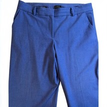 Talbots Newport Solid Navy Blue Hidden Fly Cotton Blend Pants Women&#39;s Si... - $24.18