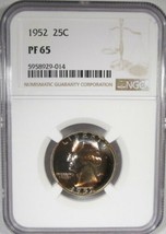 1952 Washington Silver Quarter NGC PF65 Rainbow Toned Certified Coin AK326 - £228.77 GBP