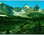 East Face Mount Athabasca Jasper-Banff Highway Canada UNP Chrome Postcar... - $2.92