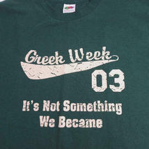 Greek Week Life T-Shirt Green Mens Size M University College Fraternity 2003 - £5.97 GBP