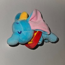 Disney Store Mini Cuddleez Blue Dumbo Plush 6&quot; Long Stuffed Animal Toy Lovey - £7.11 GBP