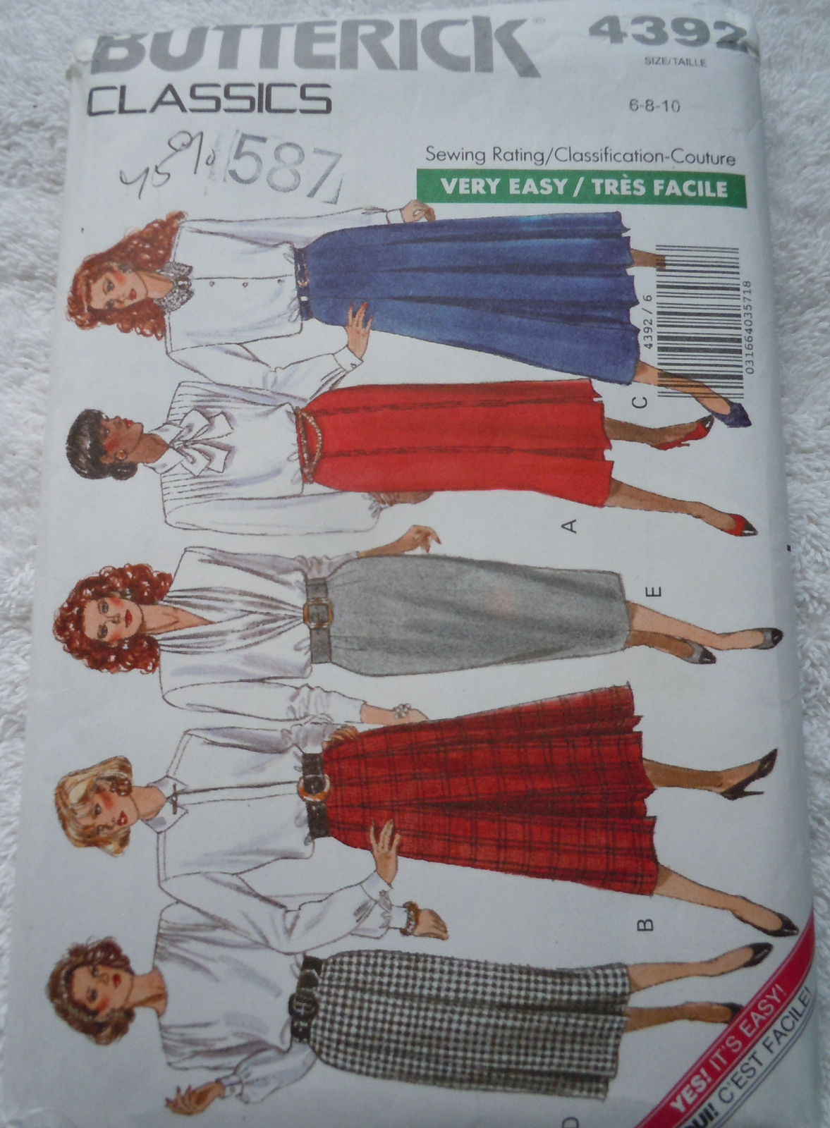 Butterick Size 6-10 Misses’ Skirt #4392 Uncut - $4.99
