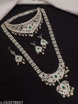Kundan Stone Jewelry Bridal Wedding Set Traditional Elegant Necklace Earrings - £19.68 GBP
