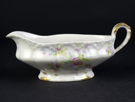 Theodore Haviland Limoges Gravy or Sauce Boat, Antique Schleiger 310, Pink Roses - £39.96 GBP