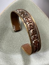 Copper &amp; Brass Religious Saying Metal Cuff Bracelet – 2 and 5/8th’s inches acros - £9.07 GBP