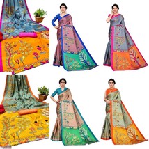 Women&#39;s Art Silk Sarees with Blouse Material - $14.28