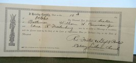 Marriage Certificate Wedding Invitation 1916 Freedenburg Carman Baltimor... - $376.14 MXN