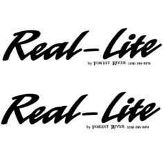 Real-Lite by Forest River RV Trailer Decals (Set Of 2) – OEM New Oracle - $54.99