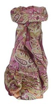 Mulberry Silk Traditional Long Scarf Chawl Carnation by Pashmina &amp; Silk - £18.90 GBP