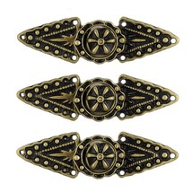 6 Pairs Triangles And Flower Cape Or Cloak Clasp Fasteners. 52Mm X 15Mm ... - £21.88 GBP