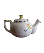 LONGABERGER Pottery BEE Small Tea Pot w/ Lid ~4&quot; USA Vitrified Catalina ... - £30.28 GBP