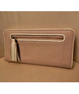 NEW  Kate Spade Zip Around Leather Wallet In Beautiful LIGHT PINK Color. - £86.84 GBP