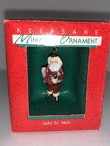 Hallmark 1988 Jolly St. Nick Santa Claus miniature Christmas Ornament  New - £14.09 GBP