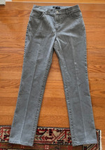 Lafayette 148 New York Straight Leg  crop Jeans Gray Stretch Dark Wash D... - £19.39 GBP
