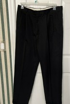 Haggar Black Dress Pants Pleated Front Men&#39;s Size 36 X 32 (30) See measu... - £12.38 GBP