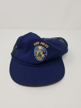 Maine State Police Mesh Back Navy Blue Snapback Trucker Cap Hat - £9.61 GBP