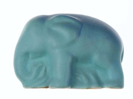 c1920&#39;s Van Briggle Elephant Paperweight in Blue Matte - $202.70